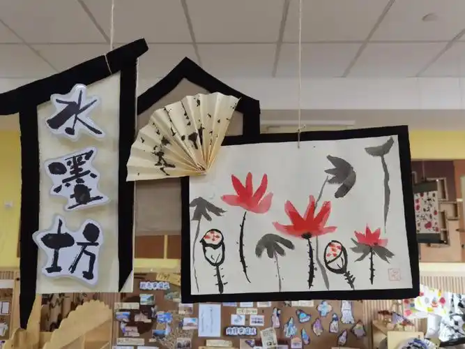 幼儿园环创水墨风中国风区域牌