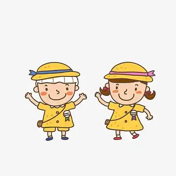 卡通幼儿园小学生素材psdpng卡通女孩少女活泼可爱运动宣传元素psdpng