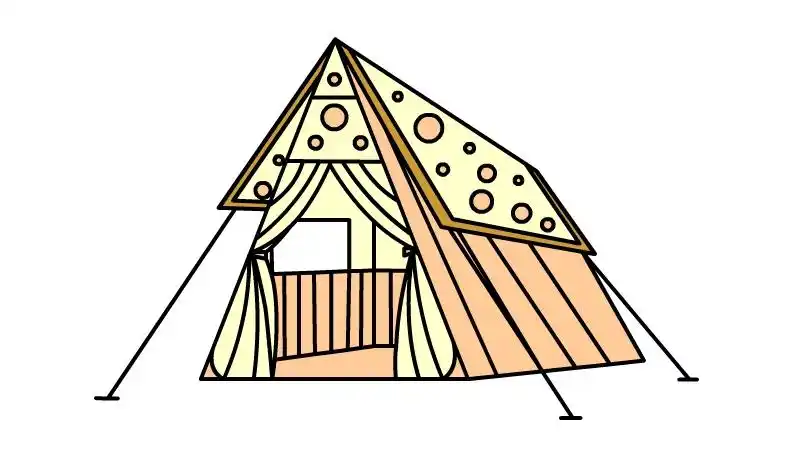 帐篷怎么画 帐篷怎么画简笔画 帐篷怎么画简单又好看的图片-养娃家