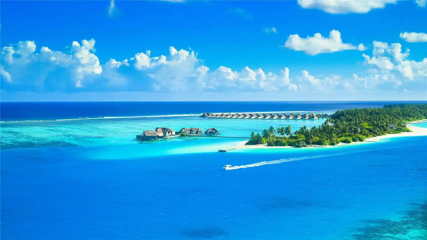 沙滩蓝色潮汐唯美高清桌面壁纸-风景壁纸-手机壁纸下载-美桌网