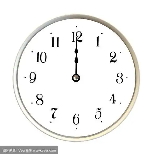 12:00孤立的时钟