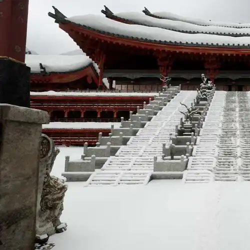 国风ue5精品写实皇宫雪花造型古风景观虚幻设计素材