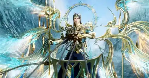 斗罗大陆动画即将迎来大结局,预告片中展示了唐三成为海神的新形象.