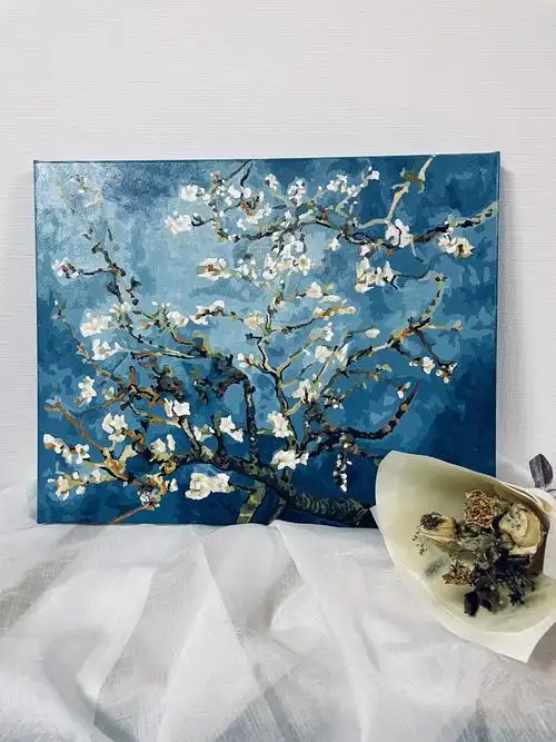 梵高油画《盛开的杏花》