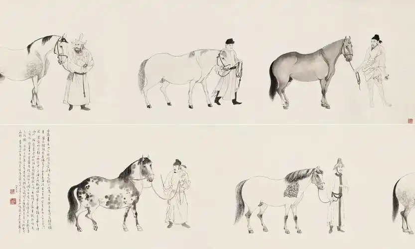 溥儒(1896-1963) 五马图