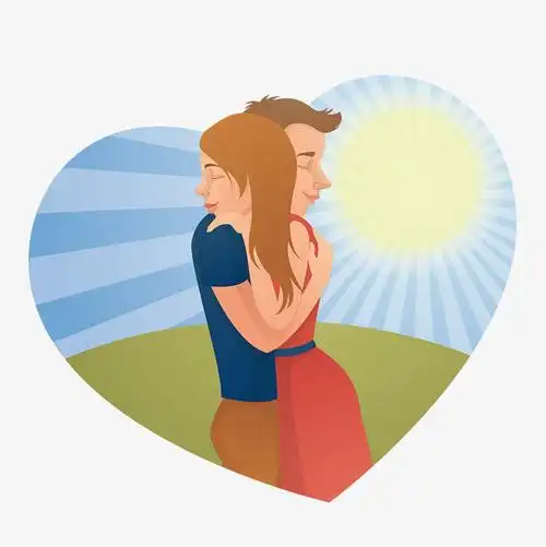 恋爱拥抱的恋人矢量素材