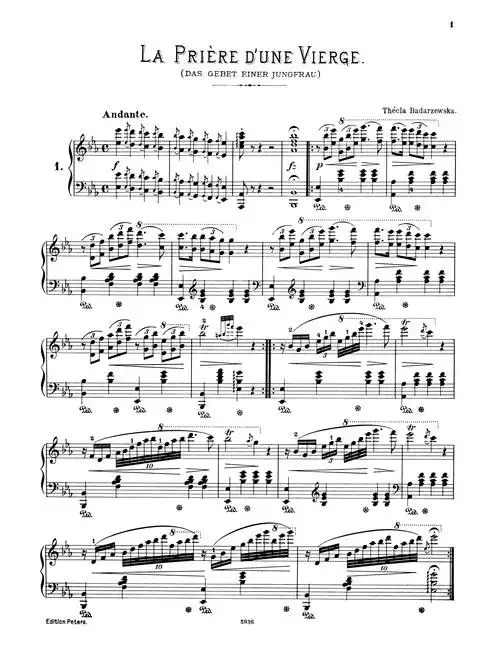 少女的祈祷原版巴达尔切弗斯卡badarzewskabaranowskathemaidens