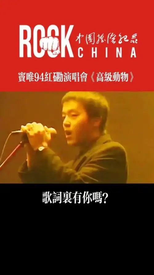94香港红磡演唱会,中国摇滚不可逾越的高峰,窦唯一曲《高级动物》把