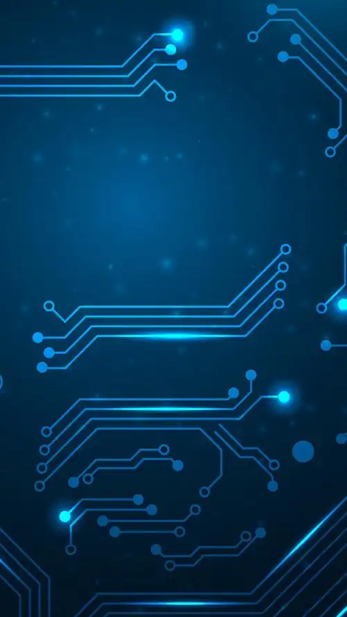 芯片线路科技感蓝色h5背景免抠素材免费下载_觅元素51yuansu.com