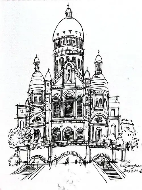 钢笔速写练习系列西式教堂