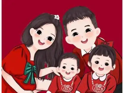 我们一家人有趣有盼,无灾无难…#一家四口新年头像#一家四口暖心文案