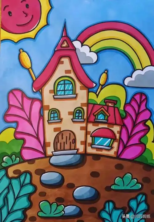 绘画作品图片大全马克笔(9～12岁儿童画美术一步一步教)