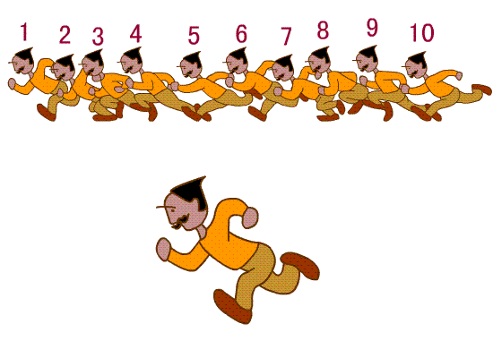 制作简单动画作品自习室          下面的图例是用10个帧完成的动画