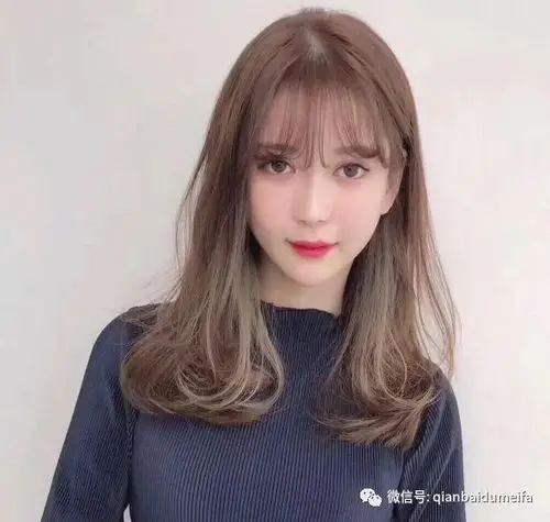 最新最时尚的中长烫染发型