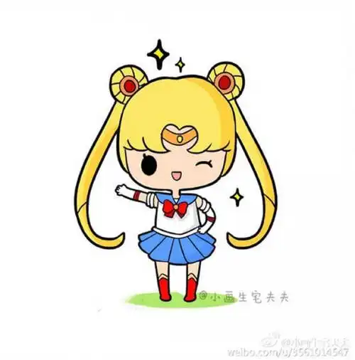 美少女战士卡通简笔画 儿童人物简笔画水冰月美女 女生喜欢的喜简笔画