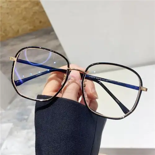 大框网红透明超轻近视近视眼眼镜女可度数大脸眼镜架