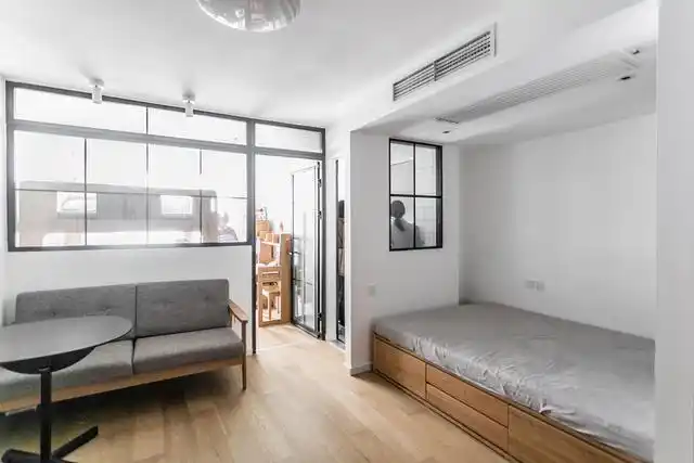 46㎡一居室变成两室一厅孩子父母两房间还有干湿分离