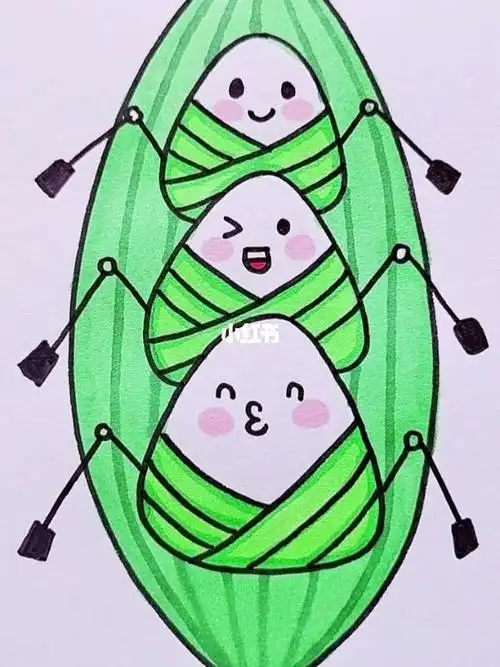 简笔画粽子