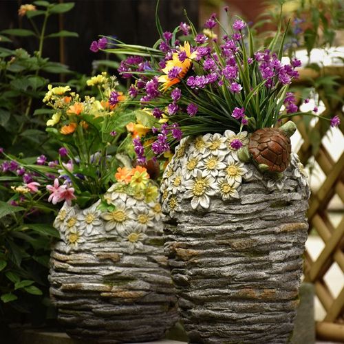 乌龟多肉大号花盆花园别墅户外庭院草坪装饰美式造景园艺阳台摆件