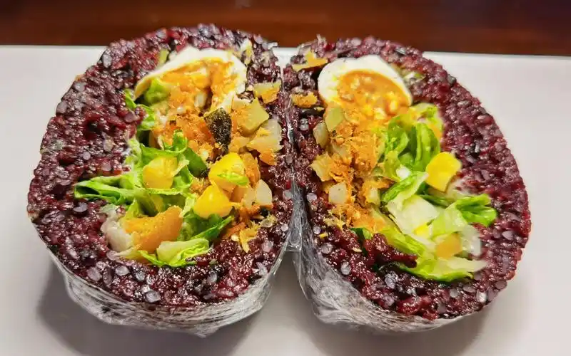 花1500学来的黑米饭团,经验配方大公开,比外面买的好吃太多了