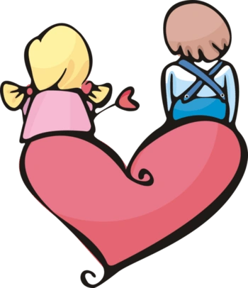 坐在心上的情侣