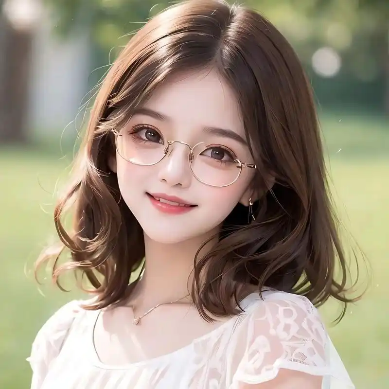 可爱女生头像戴眼镜小姐姐手绘卡通头像 给戴眼镜的小姐妹准备一组