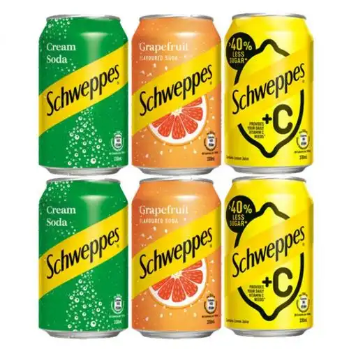 香港进口玉泉忌廉汽水奶油味苏打水饮料330ml*24罐/箱 西柚味整箱24罐