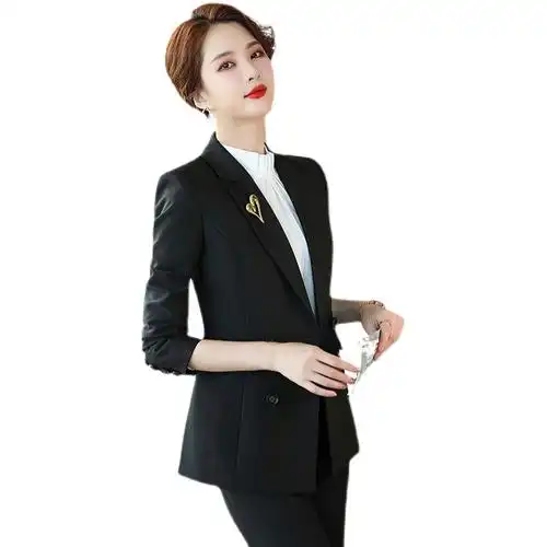 绿色小西装外套女总裁高端职业装气质女神范春秋时尚正装西服套装