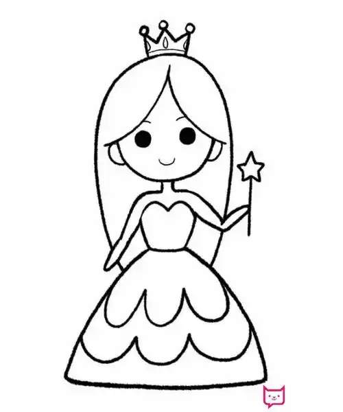 好看的人物简笔画教程,美丽的公主