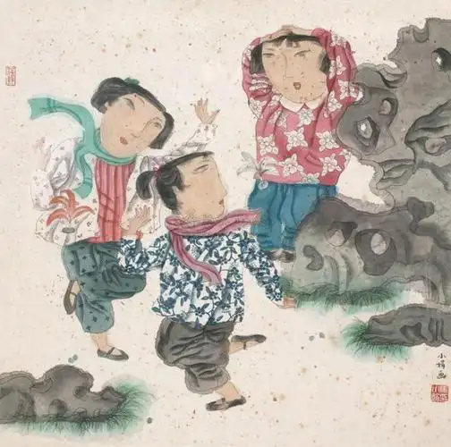 稚拙天真的美江南美女画家马小娟