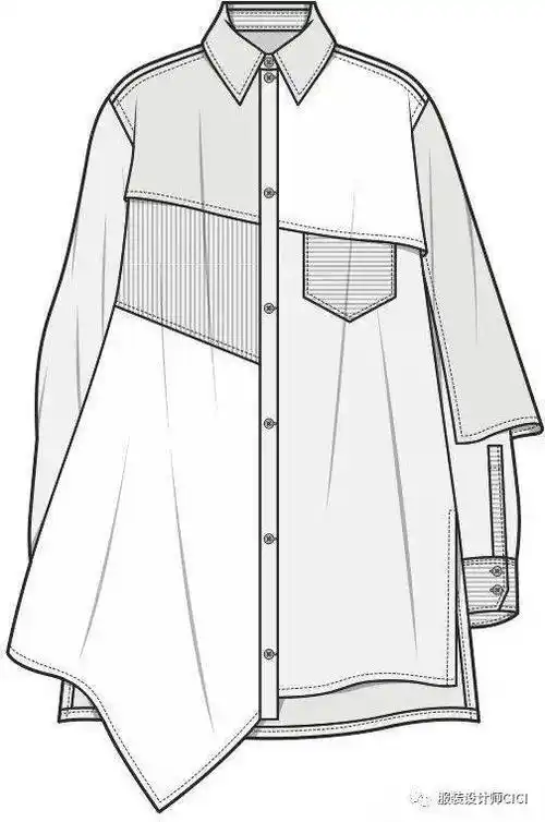 【服装平面款式图线稿】-服装服装时装画/手绘技巧-cfw服装设计网