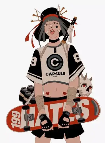 嘻哈风格插画艺术作品,时尚人物插画欣赏