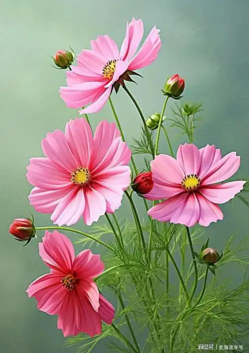 美丽的格桑花海绽放出美丽的格桑花的故事清新淡雅