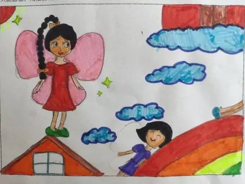 塔山小学三(2)中队"多彩的梦境"主题绘画网展