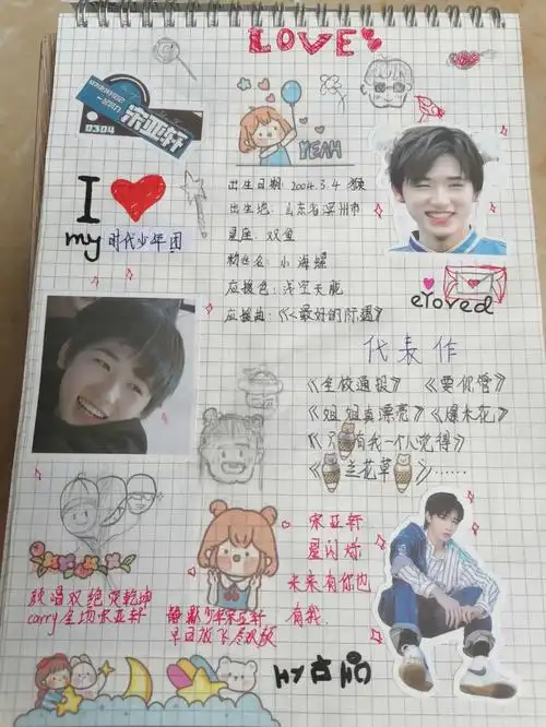 时代少年团手账 宋亚轩 宋亚轩星闪烁 未来有你也有我_宋亚轩_手帐