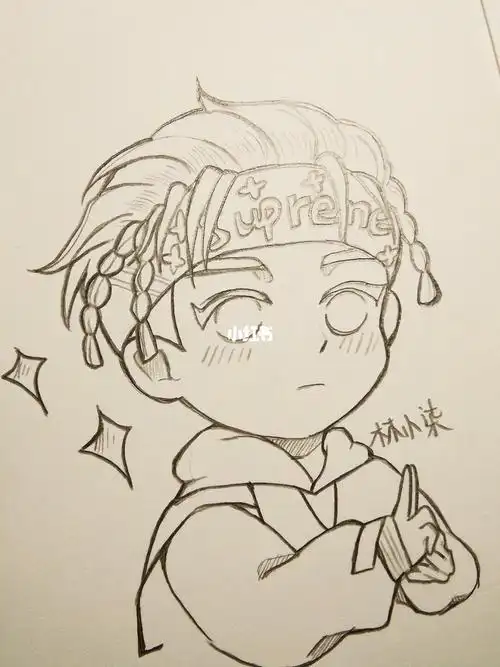 易烊千玺的动漫简笔画