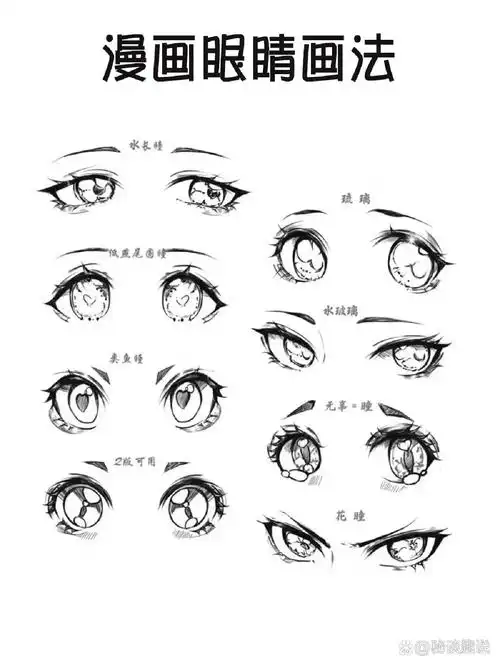 适合新手小白学习的漫画眼睛画法