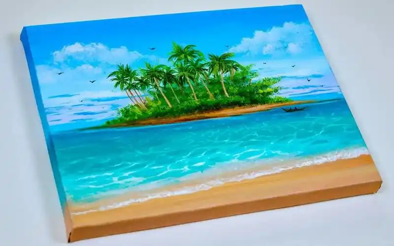 【丙烯画】小岛