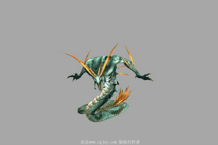 各种蛇 蛇人 蛇女动作源文件合辑(max2010)