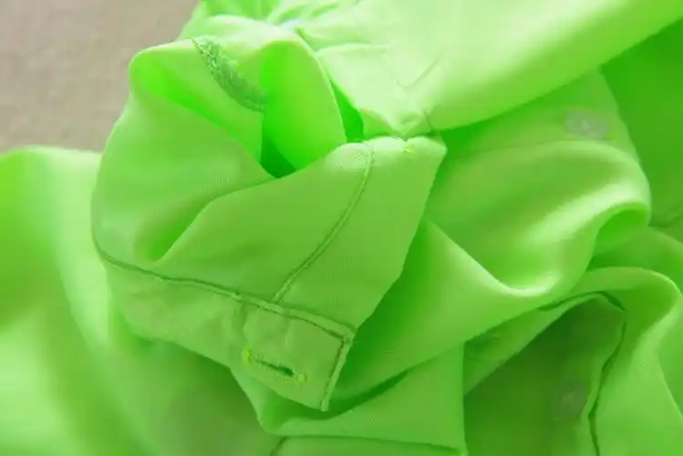 时尚韩版 原单纯色荧光色衬衫 单口袋衬衫232