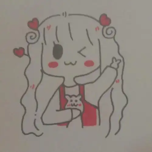 可爱女孩简笔画