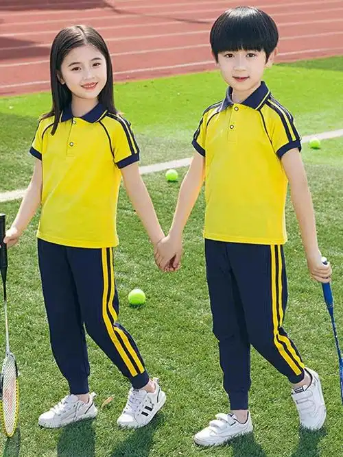 成都中小学幼儿园校服班服夏季短袖春秋长袖运动装套装定做订制
