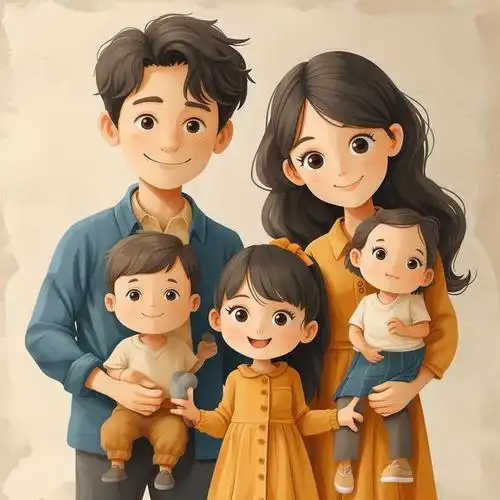 当我们把全家人的笑容汇聚在一起,制作成卡通头像,仿佛就能把时光定格