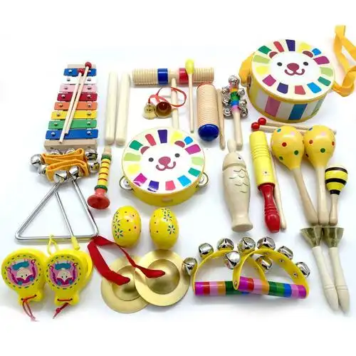 木奥尔夫乐器套装儿童打击乐器套装组合婴幼儿早教教具音乐器材手摇铃