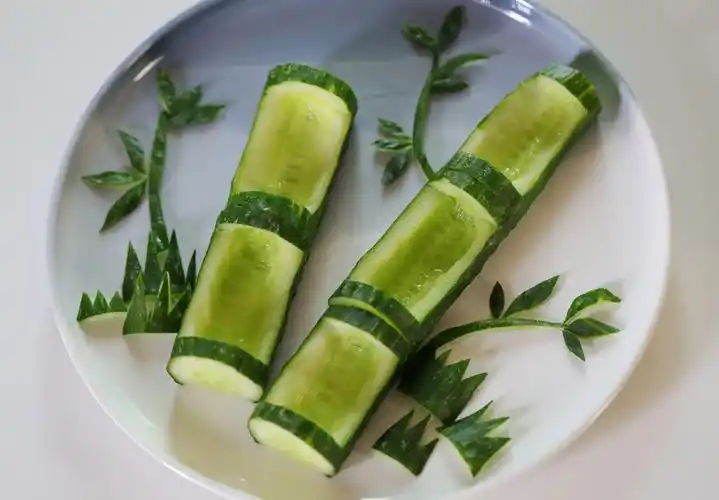 这道菜叫竹报平安造型像一幅画真舍不得吃寓意富足吉祥