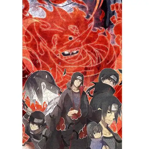 六一礼物男女童火影忍者周边拼图 宇智波鼬木质成人拼图三百五百1000