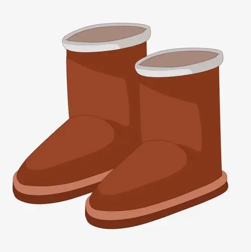 卡通冬季的雪地靴设计
