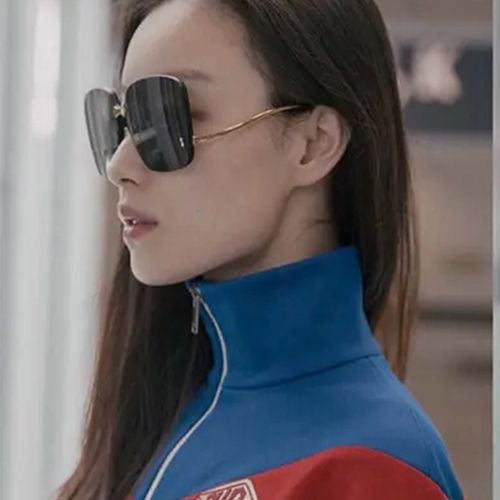 古驰gucci女士太阳镜倪妮同款 时尚气质 金属镜框 渐变镜片 女士墨镜