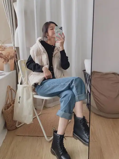 牛仔裤配马丁靴怎么穿