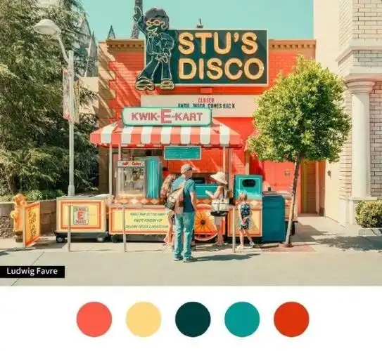 配色设计鲜艳有活力的配色参考